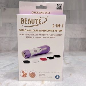 Beaute Purple 2 in 1 Sonic Nail & Pedicure System